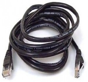 Imagen de cable ethernet negro cat 6